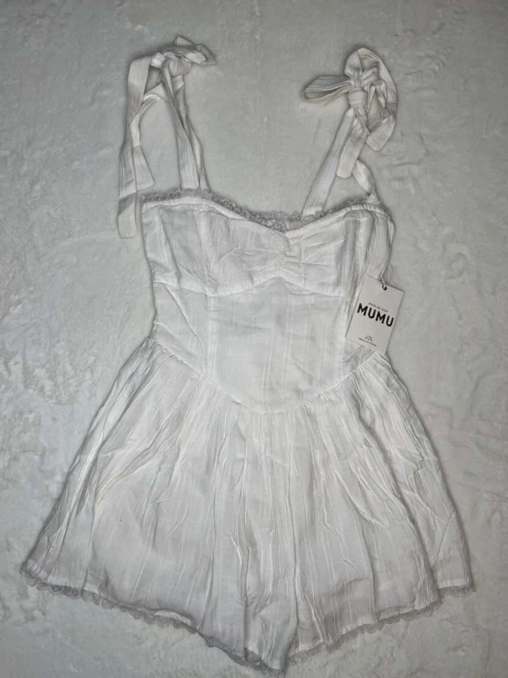 Show Me Your Mumu Regal Romper White Size XS NEW - Picture 2 of 7